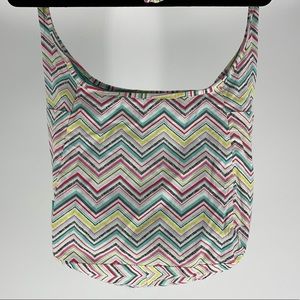 Thirty One Hobo Crossbody Tote Party Punch Chevron